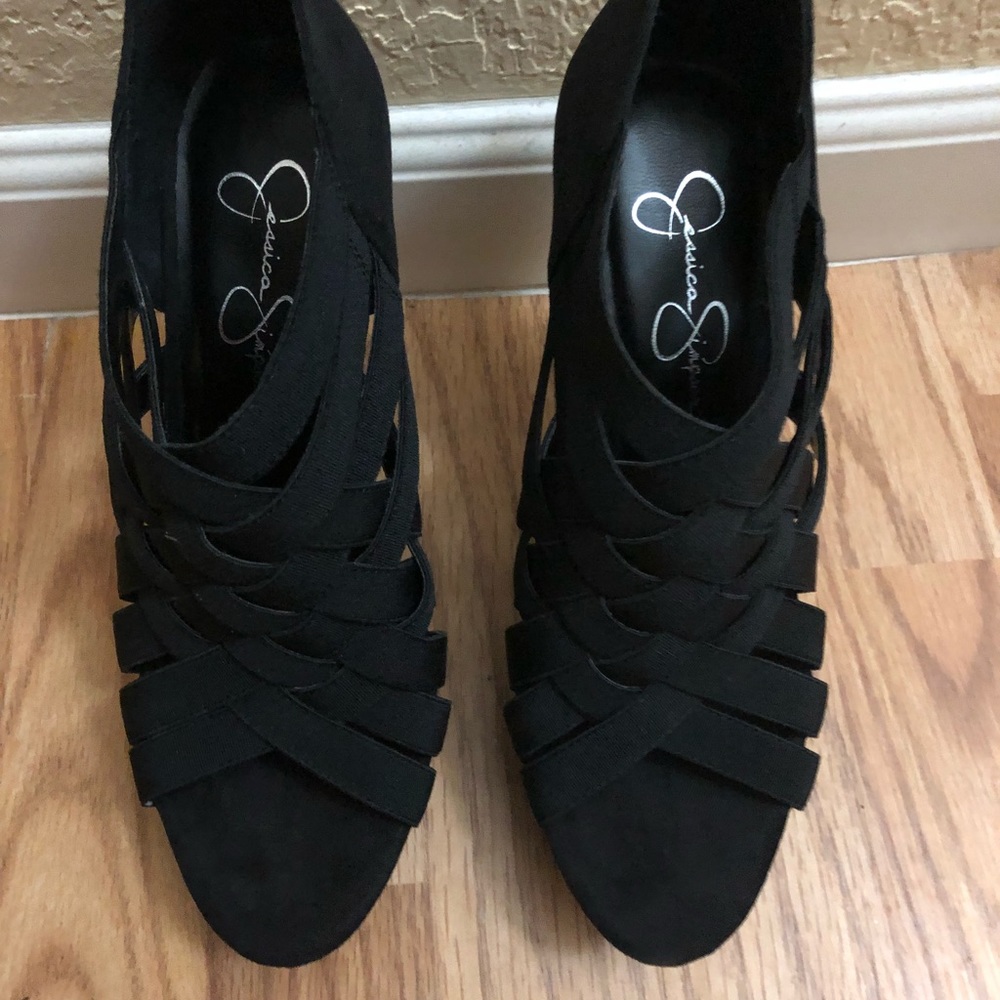 Jessica Simpson black stilettos